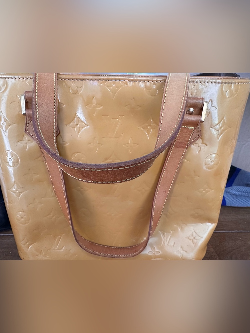 Louis Vuitton Cognac Vernis Patent Leather Monogram Tote